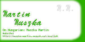 martin muszka business card